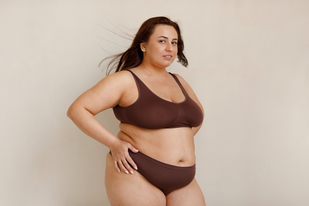 mulher com gordura localizada